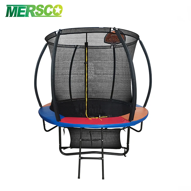

Factory Child Latern Shape 8FT 10FT 12FT Round Trampoline With Roof Enclosure Outdoor Trampoline