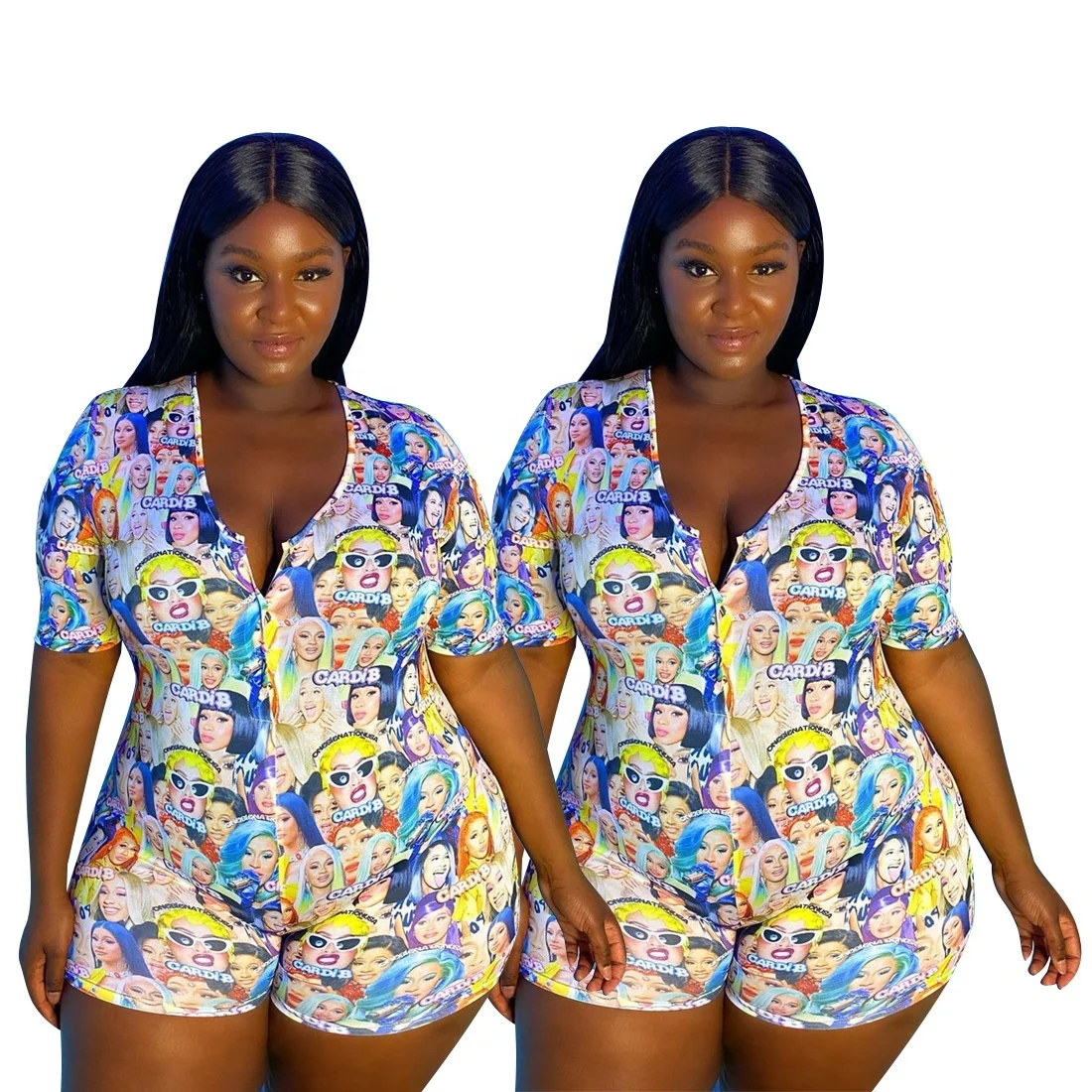 

Wholesale 5XL Women Plus Size Romper,2021 Fat Women's Sleepwear Plus Size,Sexy Short Women Plus Size Onesies