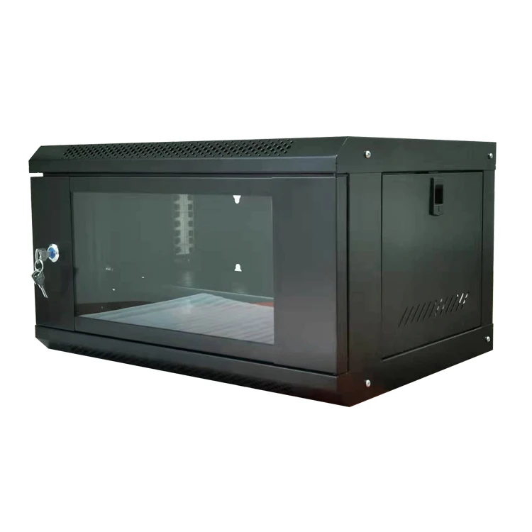 

High Efficiency Wall-Mounted Server Rack 6U Network Cabinet With Glass Doors