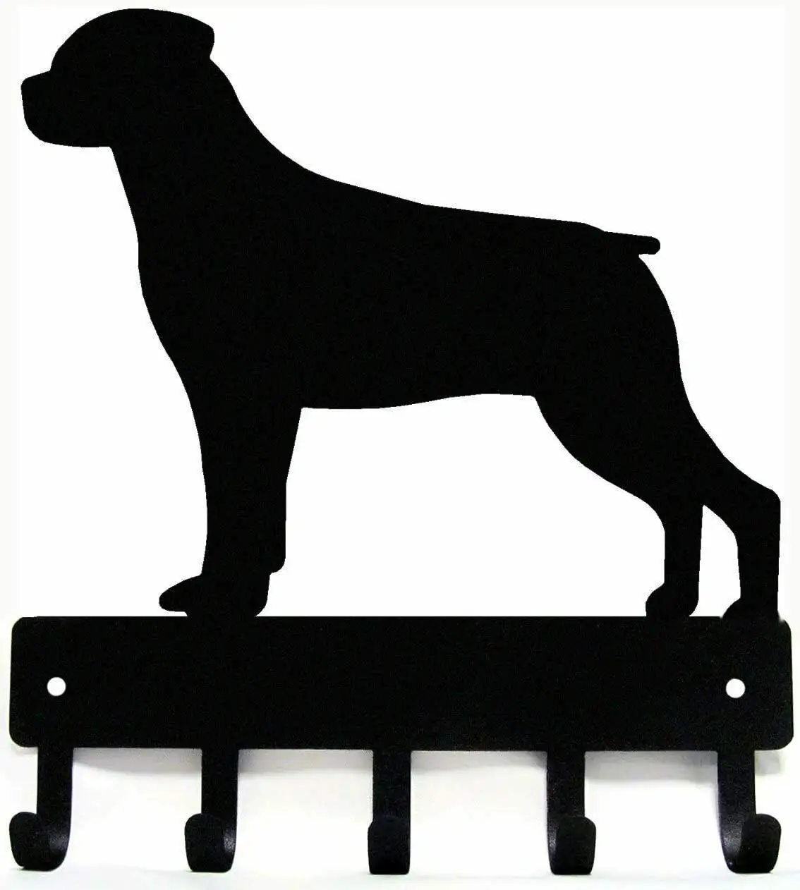 

Yinfa Factory Quality Brand new Decor Metal Wall Art Craft Rottweiler Key Rack Dog Leash Hanger - 6 Inch Wide Black TY2032