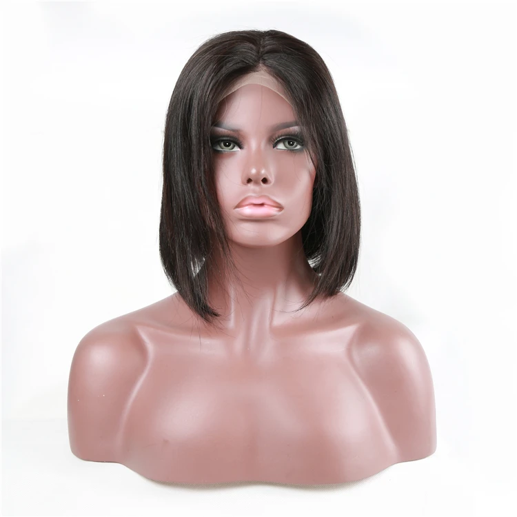 

XBL Unprocessed Brazilian virgin cuticle aligned 100% human hair lace front bob wigs for black women,drop shipping large stock, Natural color