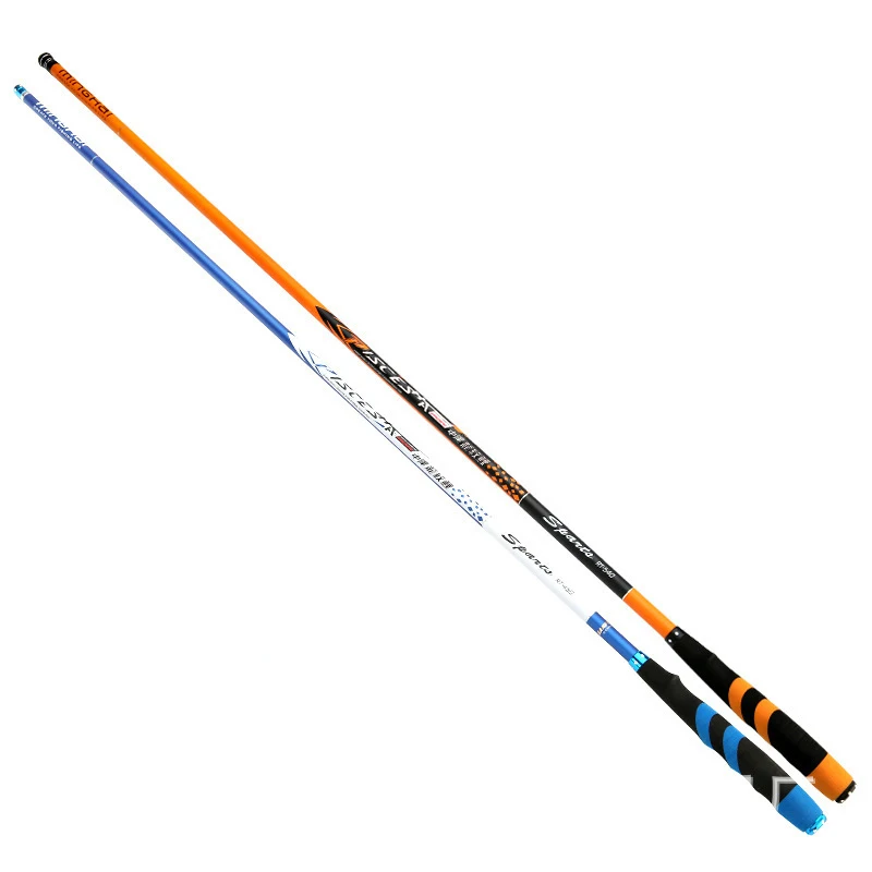 

WRB06 carp stream rod carbon ultra-light and super hard long-section hand pole fishing rod fishing gear factory wholesale, Yellow/blue