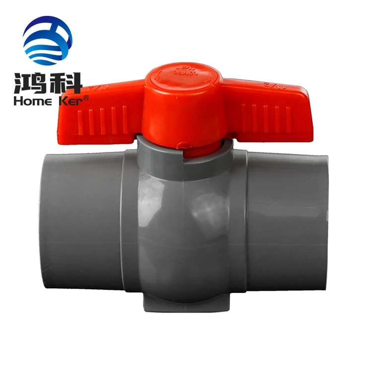 

China supplier plastic 1/2'' - 4'' Ball Valve Standard PVC Ball Valve Plastic Valve, White