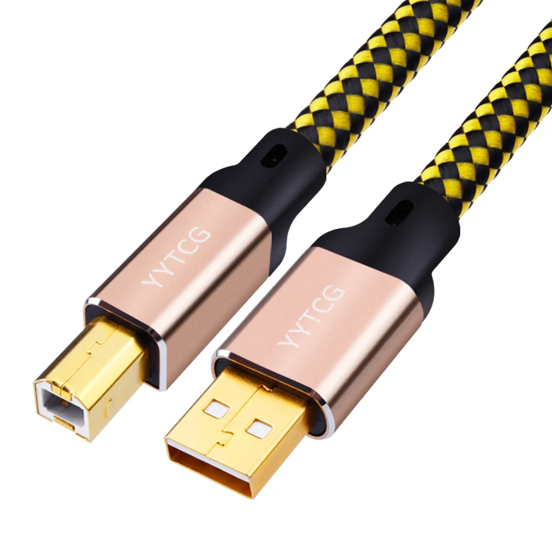 

YYTCG 2FT/3FT/5FT HIFI USB Cable DAC A-B Alpha OCC Digital AB Audio A to B high end