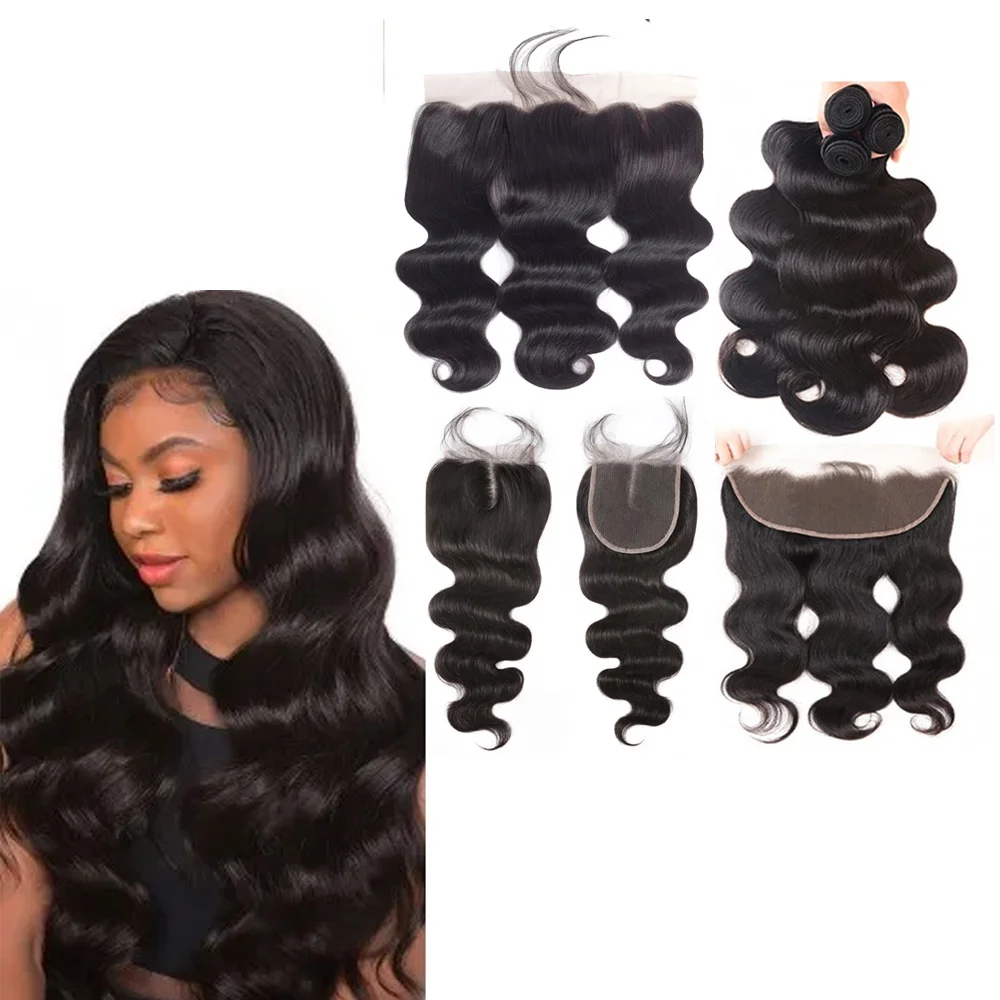 

AFL Raw Virgin Human Hair Extension Bodywave 5x5 Closure 13x4 Brazilian Hair HD Lace Frontal Wigs For Black Women