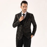 

Mens Floral Tuxedo Jacket Embroidered Suit Blazer Jacket pant for Dinner,Party,Wedding,Prom