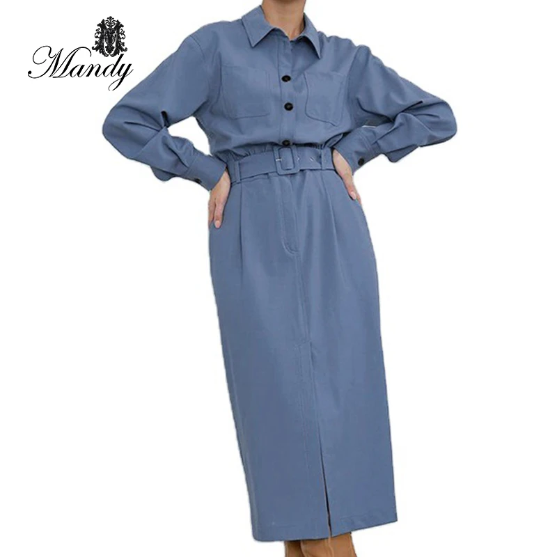 

2021 autumn cotton  tshirt dresses for women long sleeve female