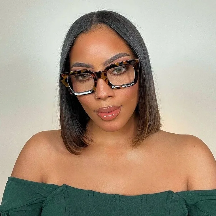 

New Model Fashionable Unisex Plastic Large Size Oversized Wide Square Tortoise Glasses Optical Frame, Shown