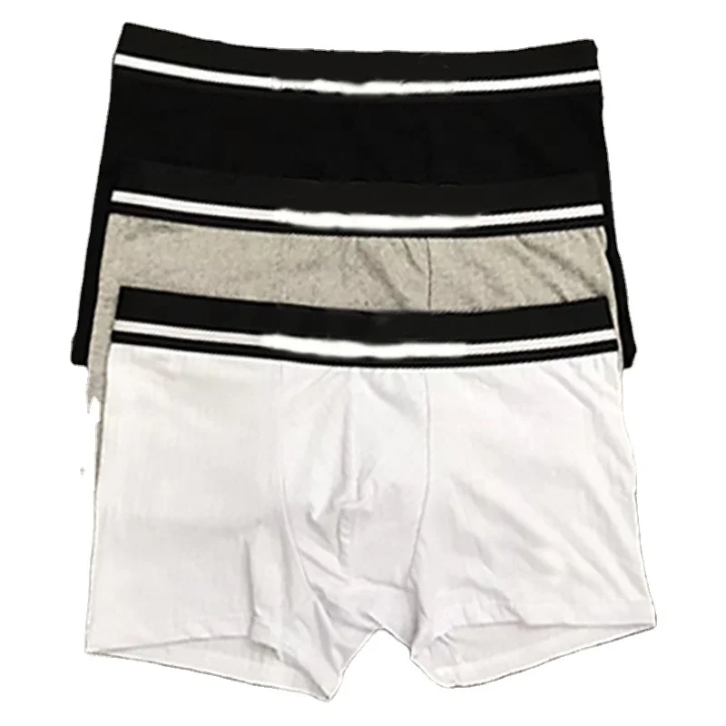 

Breathable Solid Knitted Underwear Men Boxers Briefs Wholesale 100% Cotton