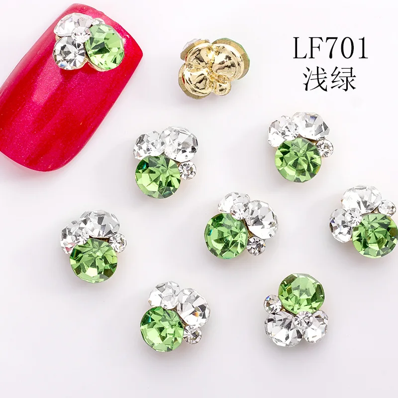 

NAR011 11 Styles Strass Diamond Colorful Crystal nail decoration rhinestone custom press on nails supplies salon use