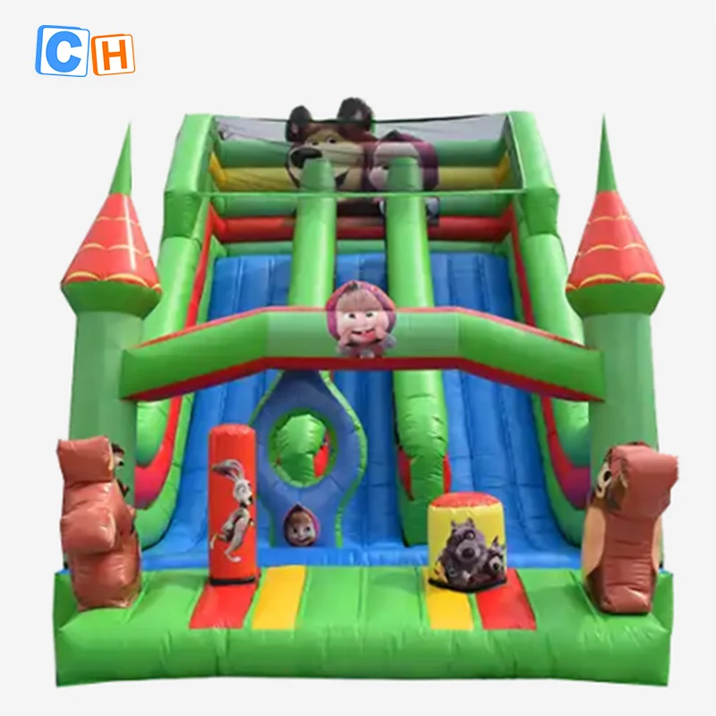 

CH commercial inflatable bounce house with slide for kidsparty jumpers home inflatable slide for adult