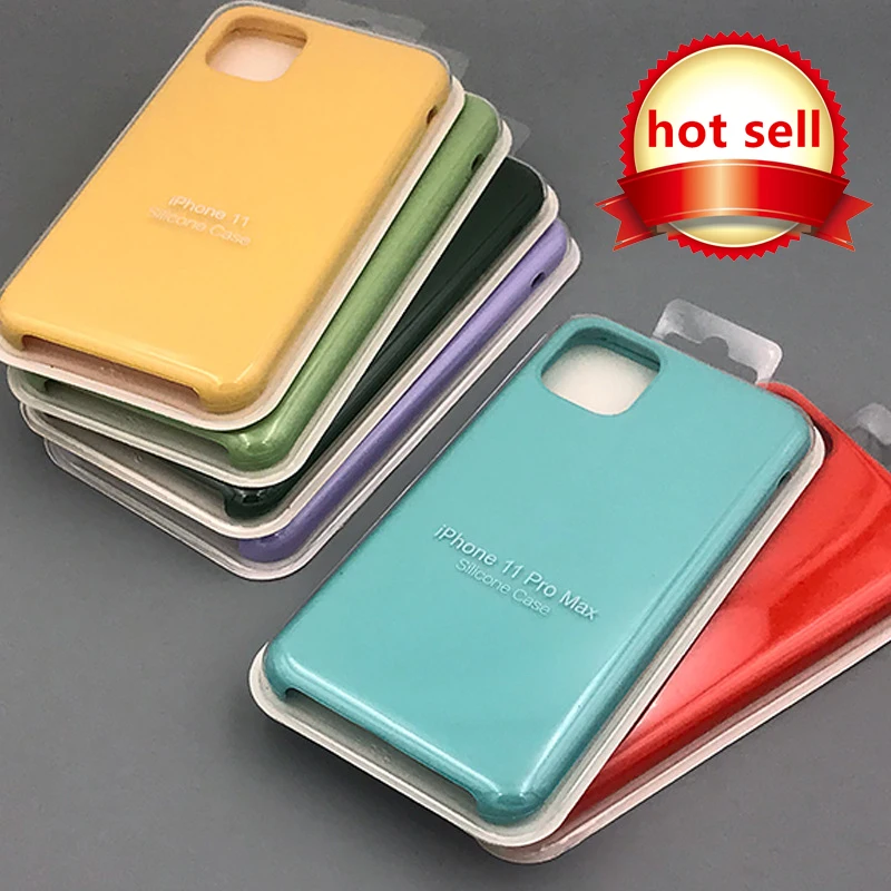

High Quality Soft Liquid Silicone Rubber For Iphone 13 Pro Max Phone Case With Original Logo TPU Mobile Phone 12 Cover Bag, Customized colors
