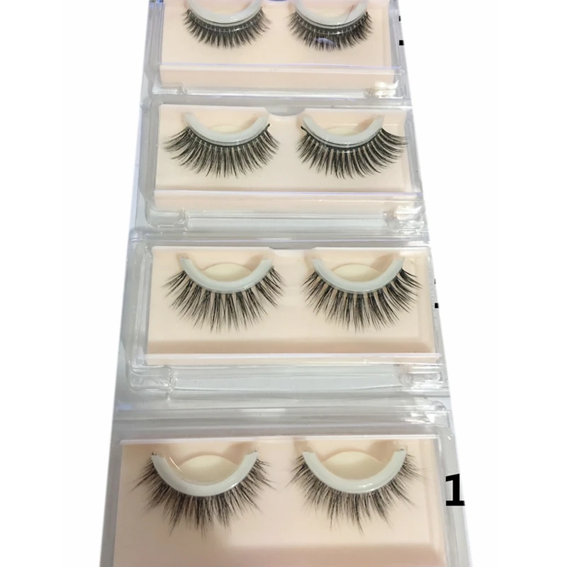 

self adhesive eyelash strip thick full strip lashes eyelash vendor faux mink wholesale paper lash box