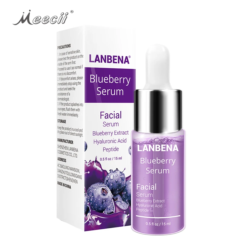 

LANBENA Skin Care Whitening Blueberry Essential Serum Anti Aging Hyaluronic Acid Moisturizing Anti Wrinkle Serum