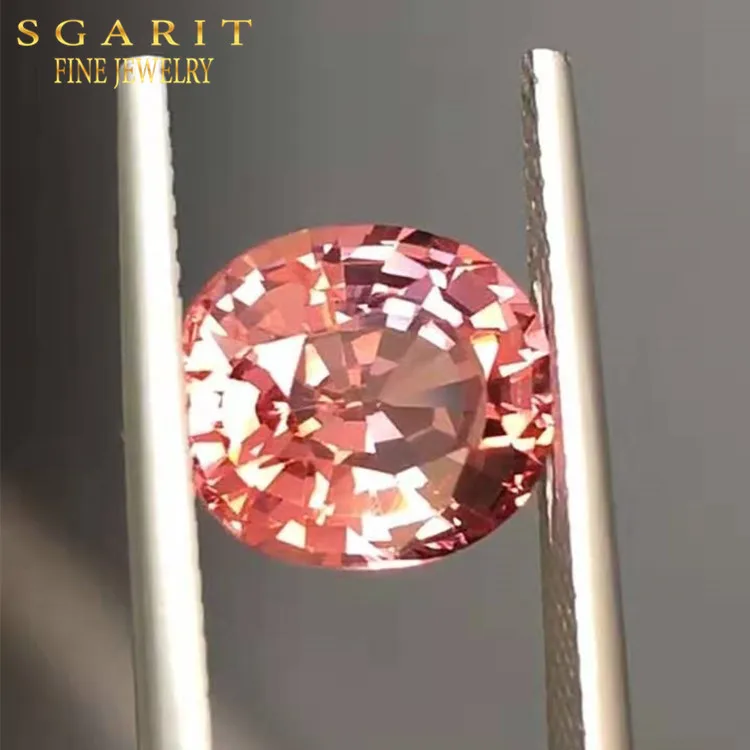 

royal luxury certified loose gemstone for jewelry customized EGL 4.06ct Burma natural spinel loose stone, Pinkish orange