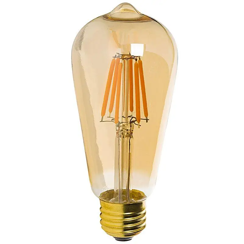 Dimmable Amber Warm 2700K Antique Vintage Style Filament Light Bulbs 40W Equivalent E26 Base LED Edison Bulb