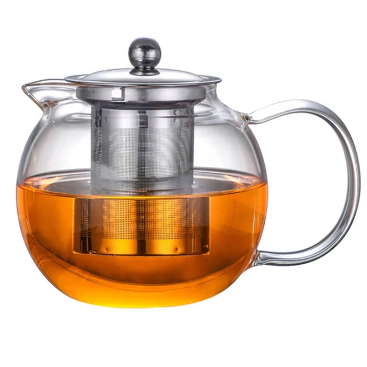 

Teapots, Tea Sets Glass Kettle Glass Pot Heat-Resistant Glass Tea Set StraightShort Mouth Thick High Temperature Transparent