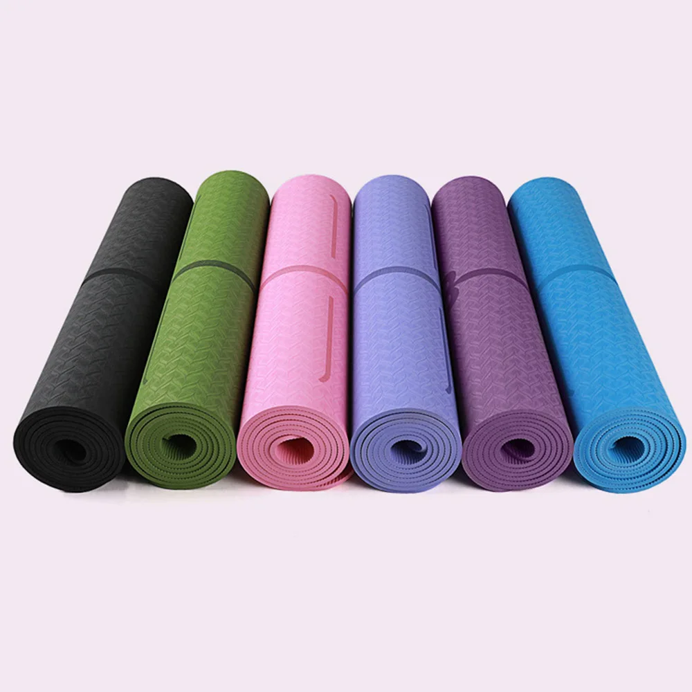 

outdoor ecological exercise ecofriendly custom logo 8mm thick tpe waterproof animal printing yoga mat with cover bag, Colorful print custom