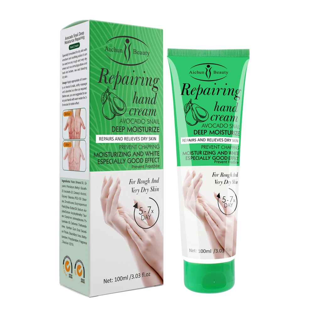 

Well-stocked Best Skincare Hand Lotion Private Label Avocado&Snail Repairing Moisturizing Hand Cream