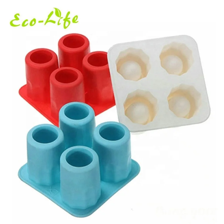 

BPA Free 4 in 1 Silicone Ice Shot Glass Mold for Drinking