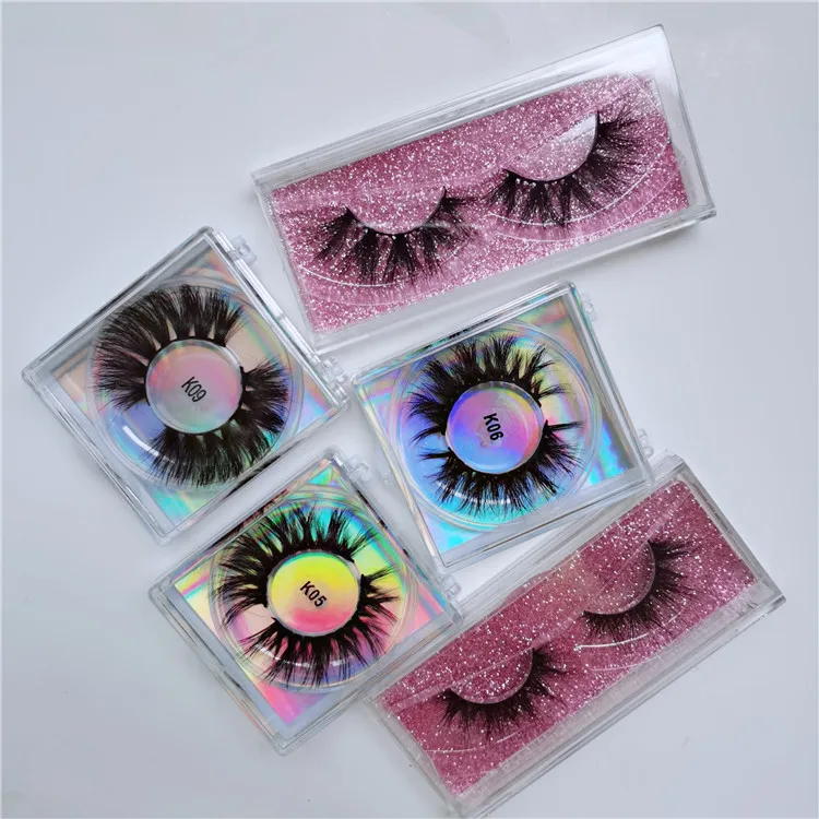 

lashes3d wholesale 18mm - 22mm full strip mink fur lashes with packaging box 5D 4D 3D mink eyelashes vendor