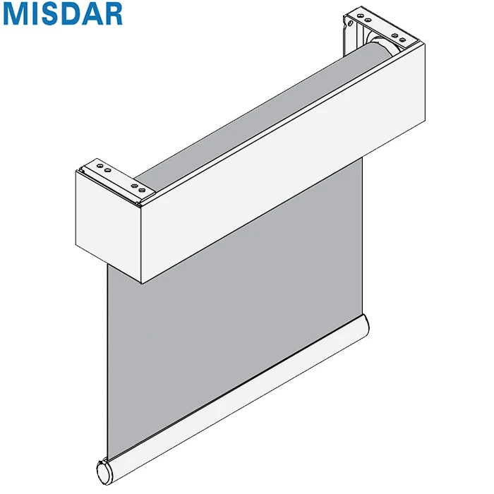 Square Fascia Electric Roller Blinds Google Home Alexa Smart Tuya Wifi Square Valance Cassette Motorized Window Roller Shades