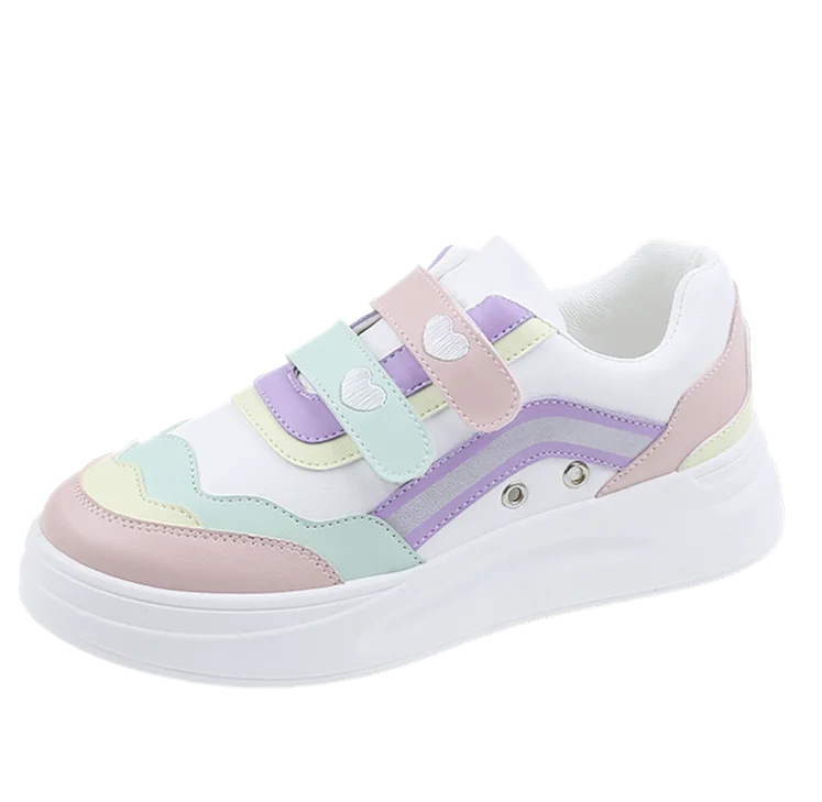 

Latest Women Sneakers High Quality Fashion Platform Sports Shoes, Pink/blue