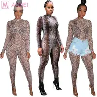 

M0038 best price leopard snakeskin print night club Sexy Rompers Womens Jumpsuit