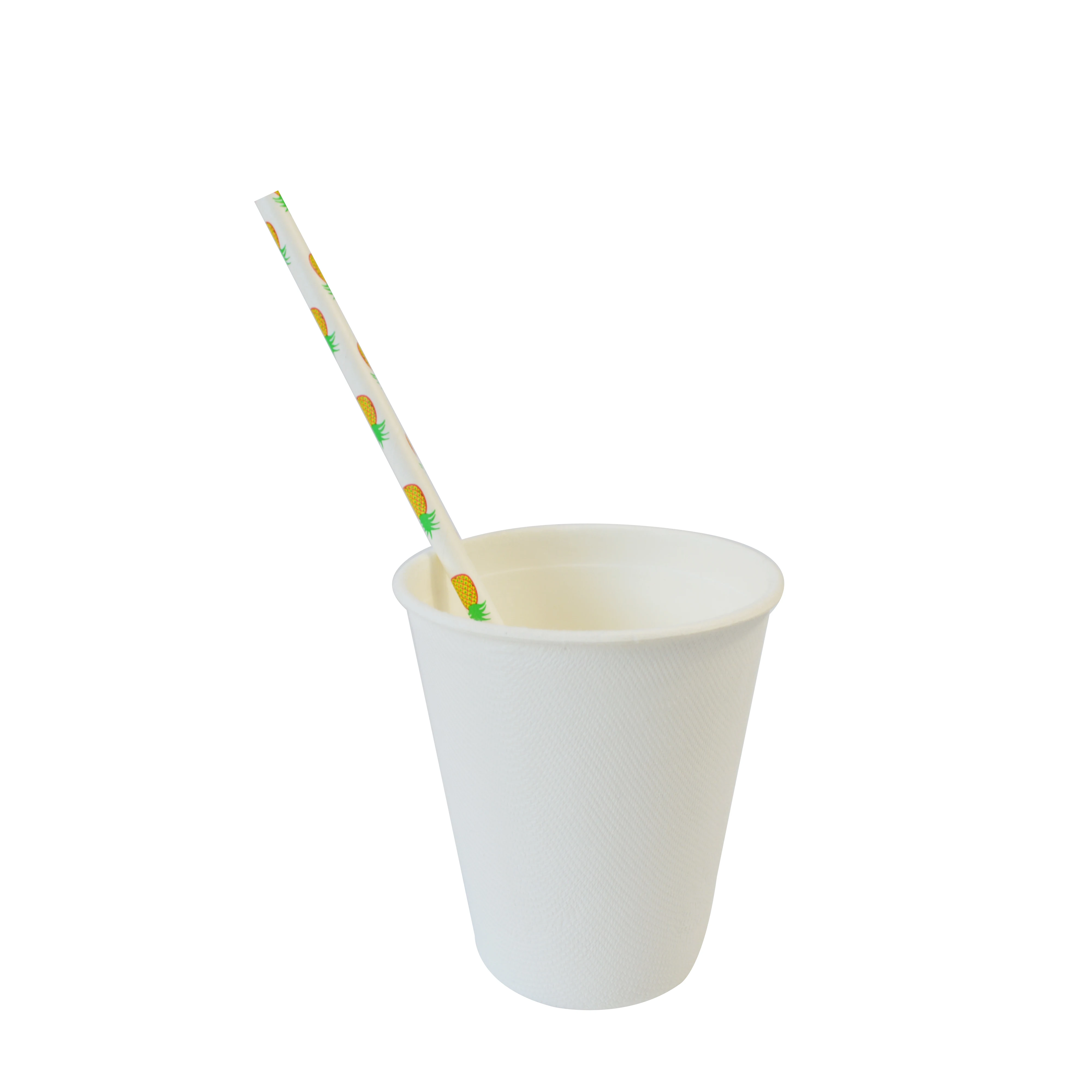 

Hot Sale Coffee Cup Biodegradable Disposable Paper Compostable Custom Paper Cup Bagasse Sauce Cup Natural with Lids