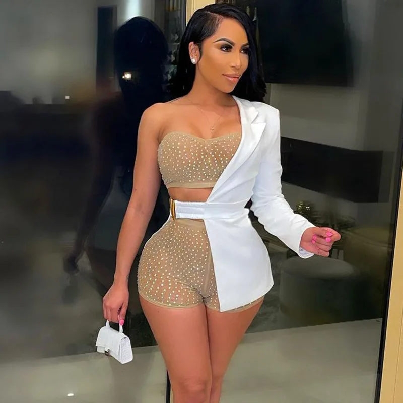 

2021 New Arrival Women sexy summer Wholesale Asymmetry Fashion Blazers Ladies Women, Picture show