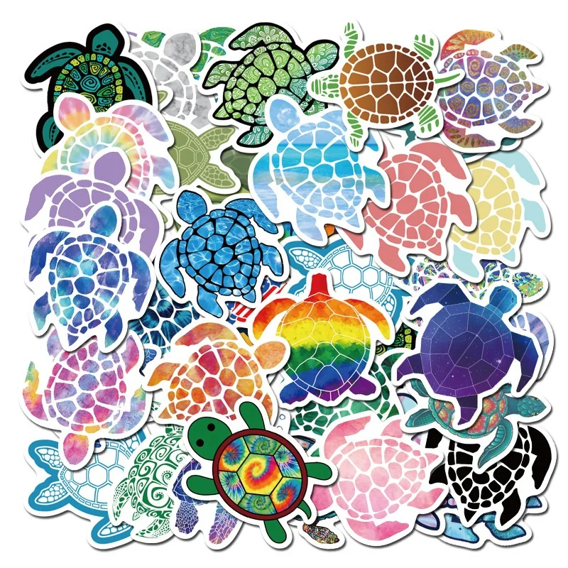 

High Quality Sea Turtle Stickers 41pcs Different Turtles UV Proof For Laptop Moto Skateboard Luggage Guitar