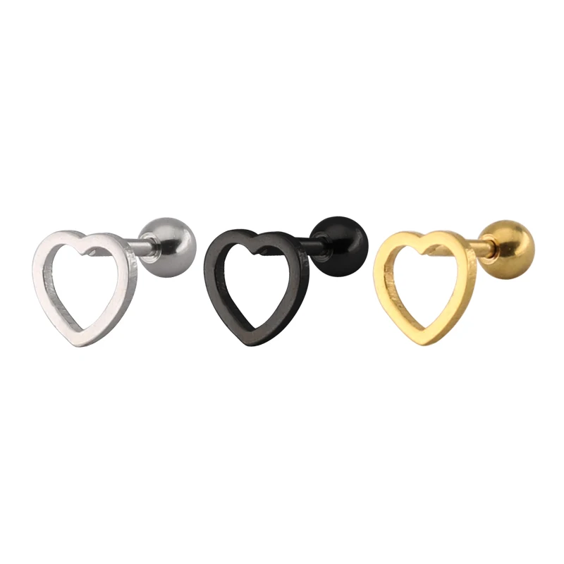 

bene creative temperament earrings stainless steel love hollow14 karat gold jewelry geometric female ear jewelry, Picture