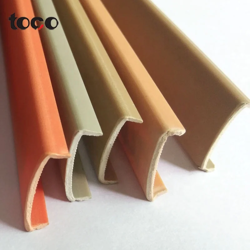 China Toco Strong PVC Edge Banding U Profile Trim Strip Woodgrain Furniture Edging Chrome Trim Customizable Width/Thickness for