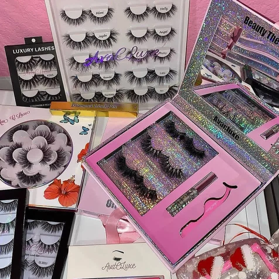 

Custom more than 1 pair lash books wholesale medium 3d mink luxury lash vendor larger stock, Natural color