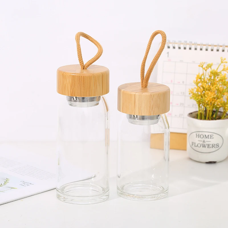 

Eco-friendly Custom Logo Drinking Glass Direct Drinking glass tea infuser water bottle
