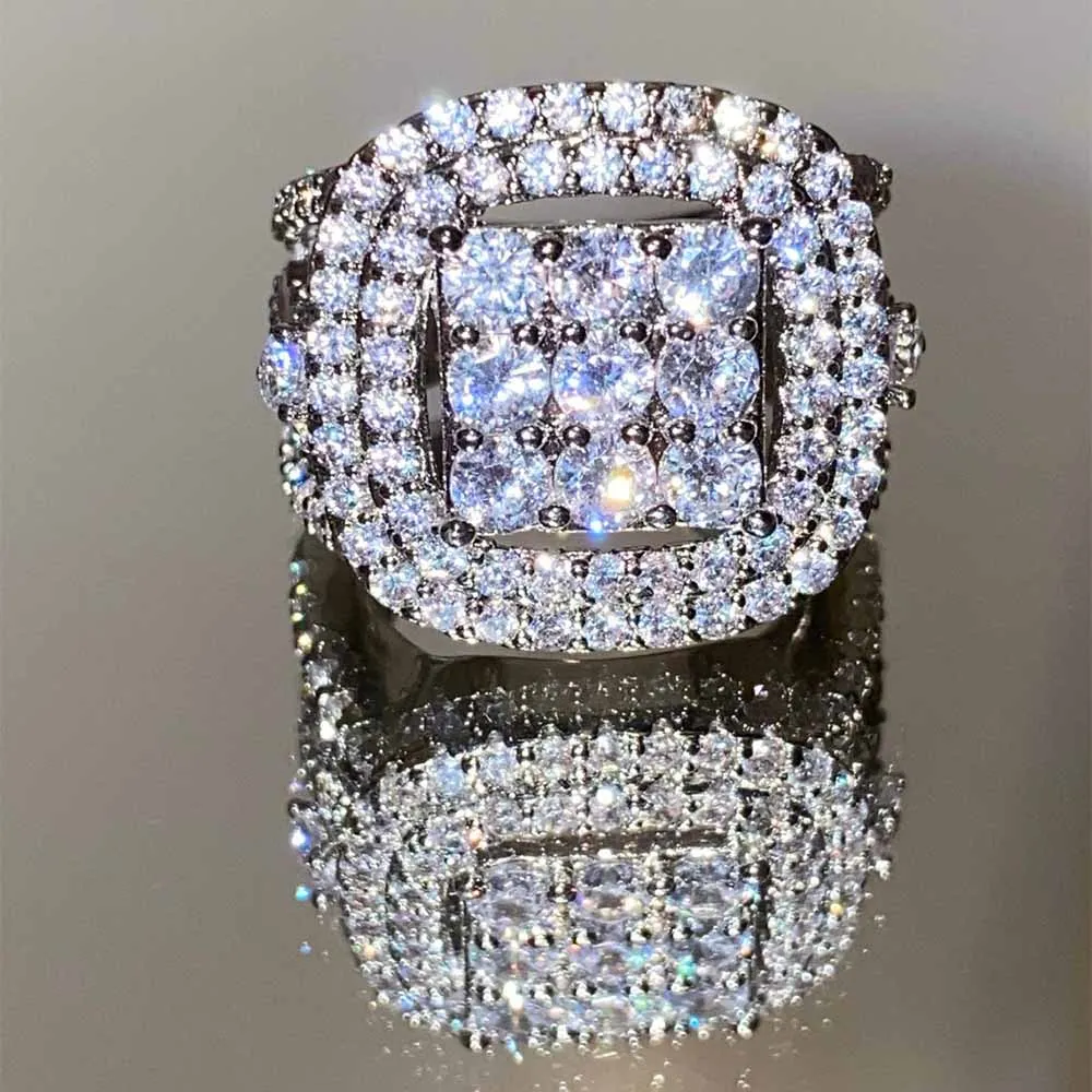 

50% Discount New Arrival 925 Silver Micro Pave Cz Rhodium Plated Men Ring