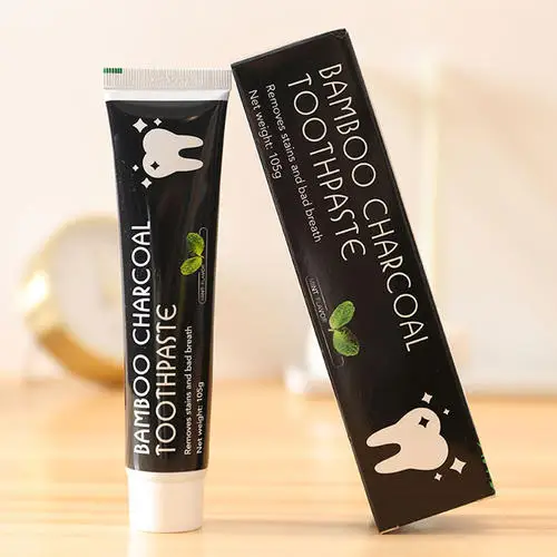 

105g Daily Personal Use Remove Stain Teeth Whitening Charcoal Toothpaste Home Customize, Black