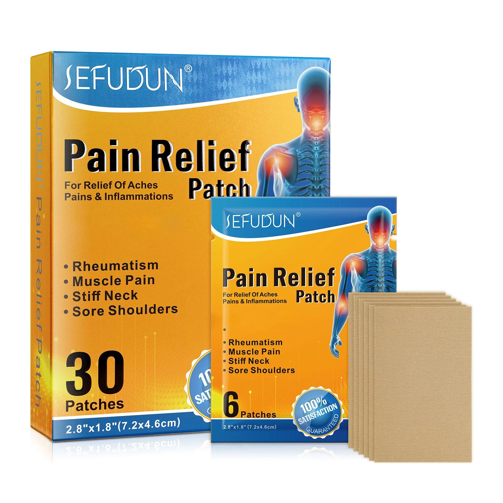 

SEFUDUN 100%Natural Chinese Acupuncture Patch Muscle Pain Relief Patches