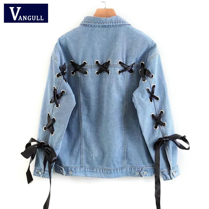

Hot selling bulk women with high quality women's denim jackets long trenchcoat