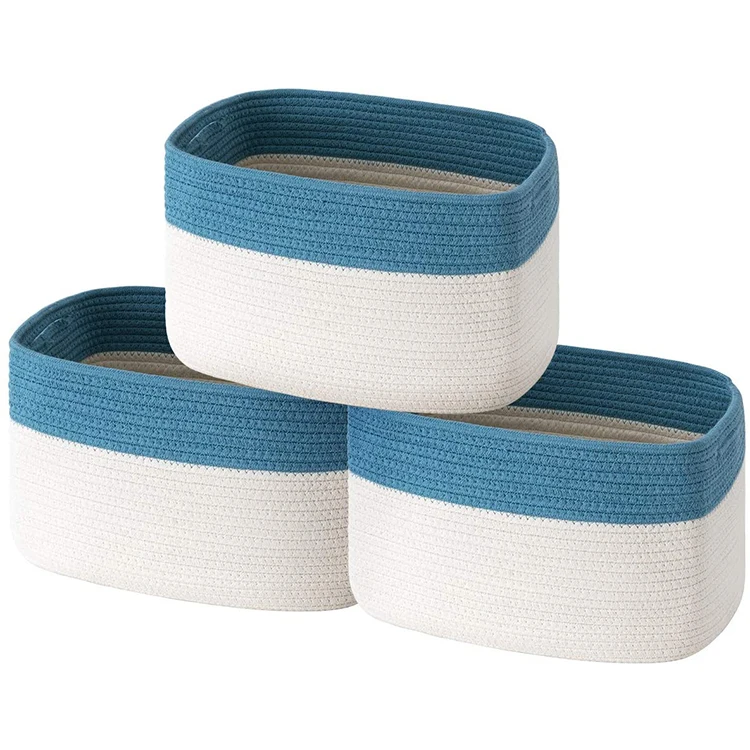 

Popular Product Big Capacity Cotton Rope Baby Storage Basket Organizer With Best Quality, Grey or custom