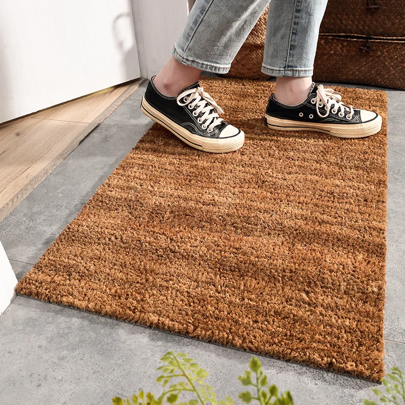 Extra Thick Brown Natural Coconut Coir Entrance Outdoor Mat For Home