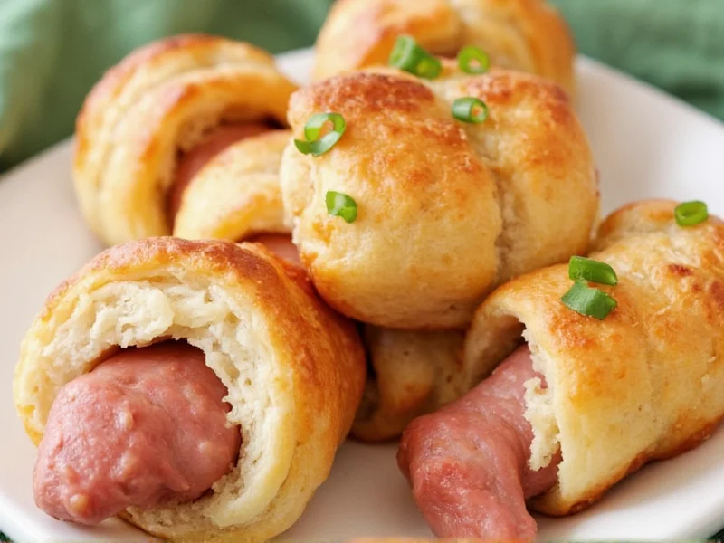 Three creative variations of homemade pigs in a blanket