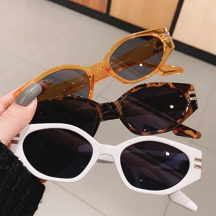 

Custom Unisex Brand Designer Fashion Black Small Round Sunglasses Vintage Leopard UV400 Retro sunglasses