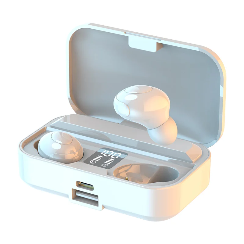 

2021 Hot Sale Earphone Headset Lb-9 Tws Charging Case Portable Sports Waterproof Wireless Earbud Wireless Headphone 2000Mah