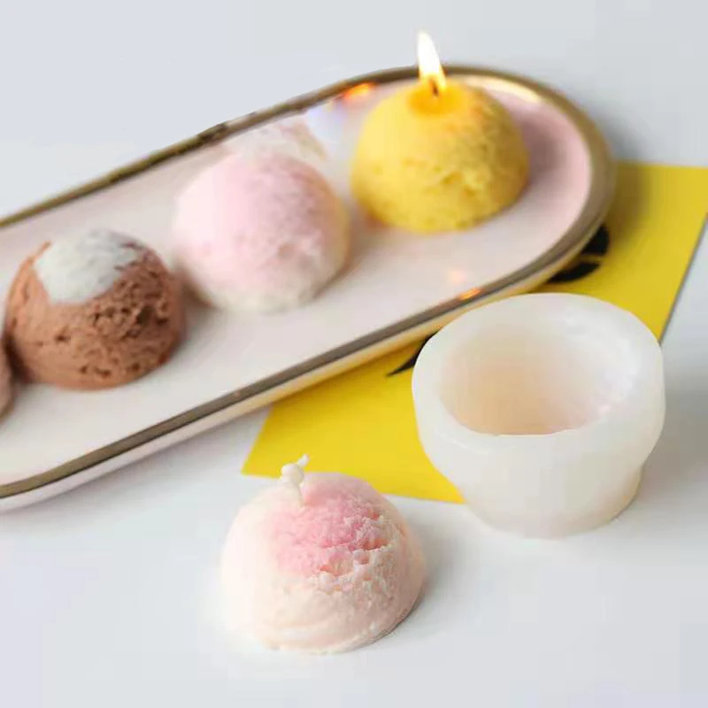 

DUMO Half Ice Cream Ball Silicone Mould DIY Ice Cube Candle Mold Cake Decorating Molds