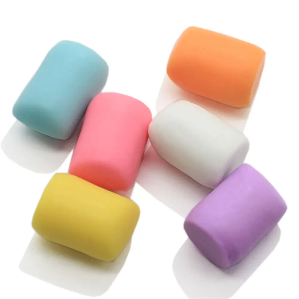 

100pcs Artificial Decoration Marshmallow Spun Sugar Dessert Resin Cabochons Photography Props Decoration