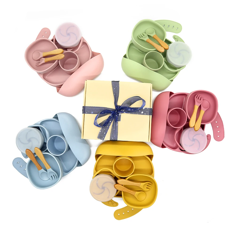 

Food Grade Silicone Feeding Dishes Plates Baby Plate