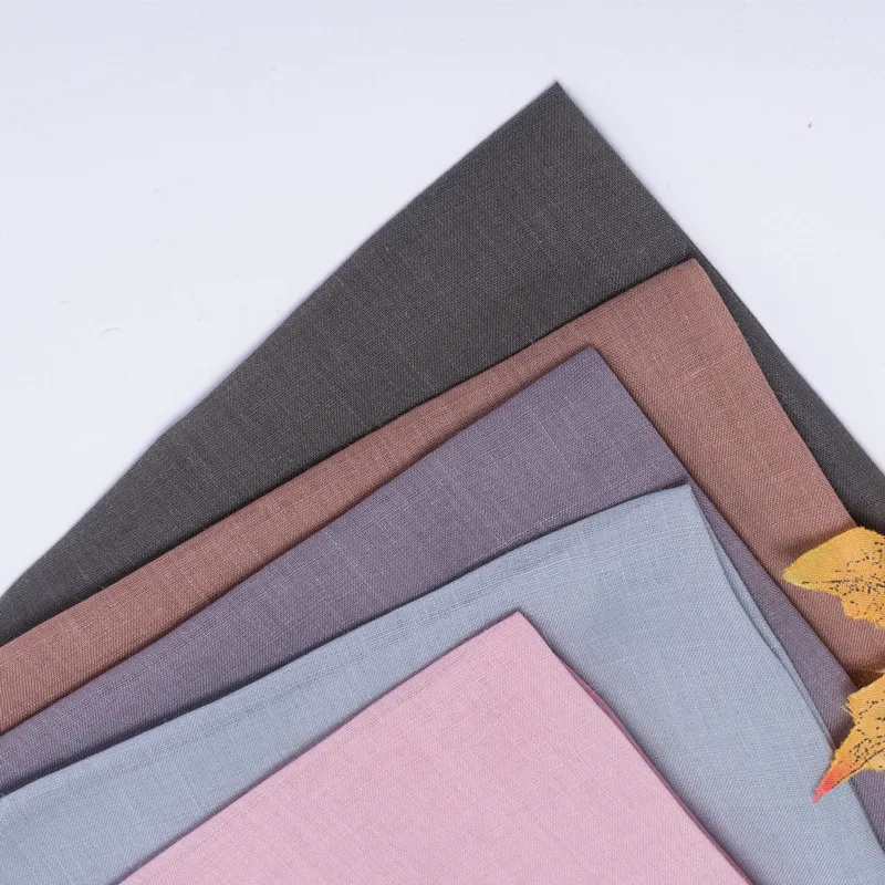 High End Natural 100% Ramie Linen Blend Fabric 55gsm 138cm Skin-friendly Non-toxic Pure Ramie Cotton Fabric for Clothing Shirt
