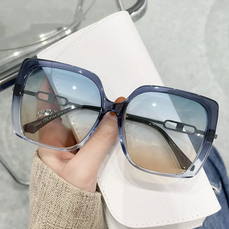 

Fashionable Ladies Square Polarizes Shade Brand Designer Sun Glass Big Frame Sunglasses Oversized Sunglasses 2022 Wholesale