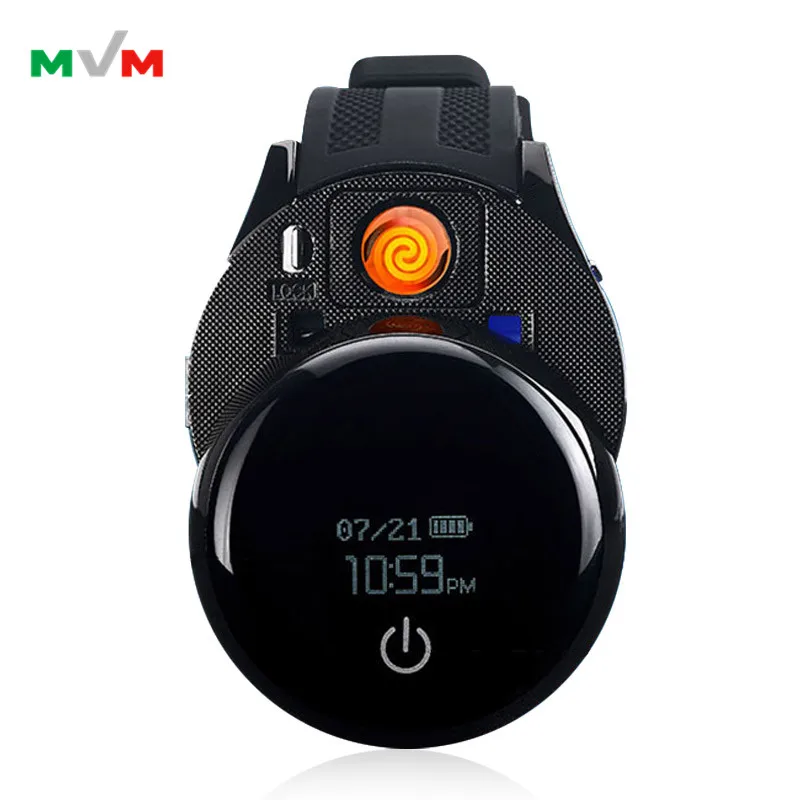 

MLT211 Newest Sport Watch Rechargeable Electric Lighter Multi-function Cigarette Lighter Wrist Watch
